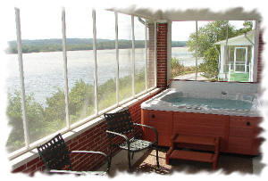 Hot tub with view of Ohio River